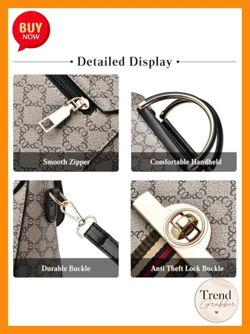 Faux Leather Shoulder Crossbody Bag Satchel Top-Handle Tote with Detachable
